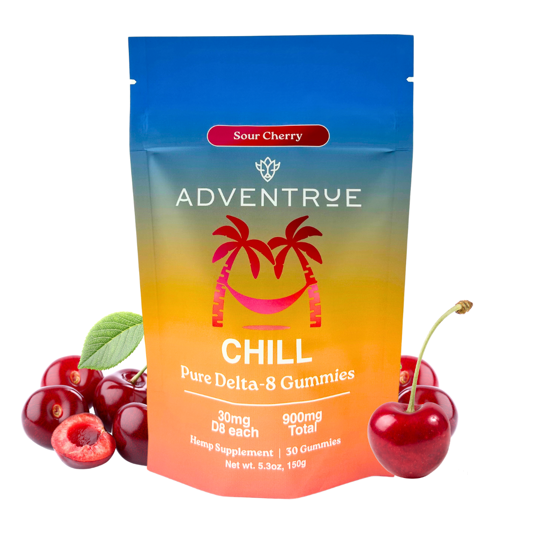 Chill Delta-8 THC - 30mg D8 Gummies - Sour Cherry