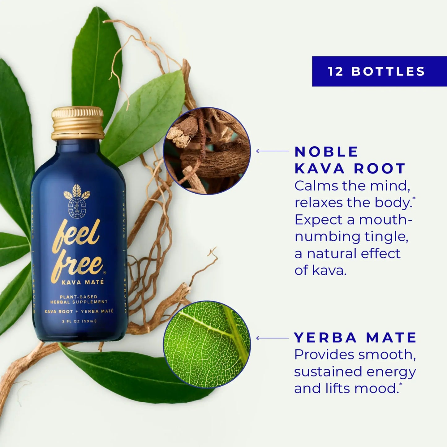 feel free Kava Maté tonic 2-Oz Bottle