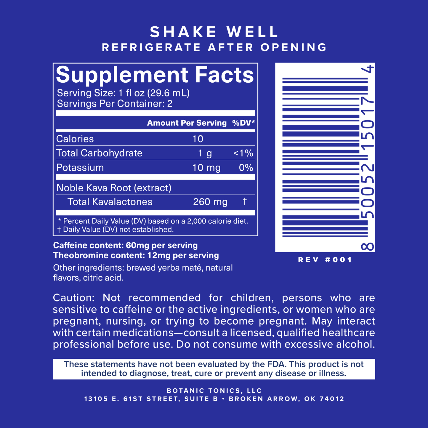 feel free Kava Maté tonic 2-Oz Bottle