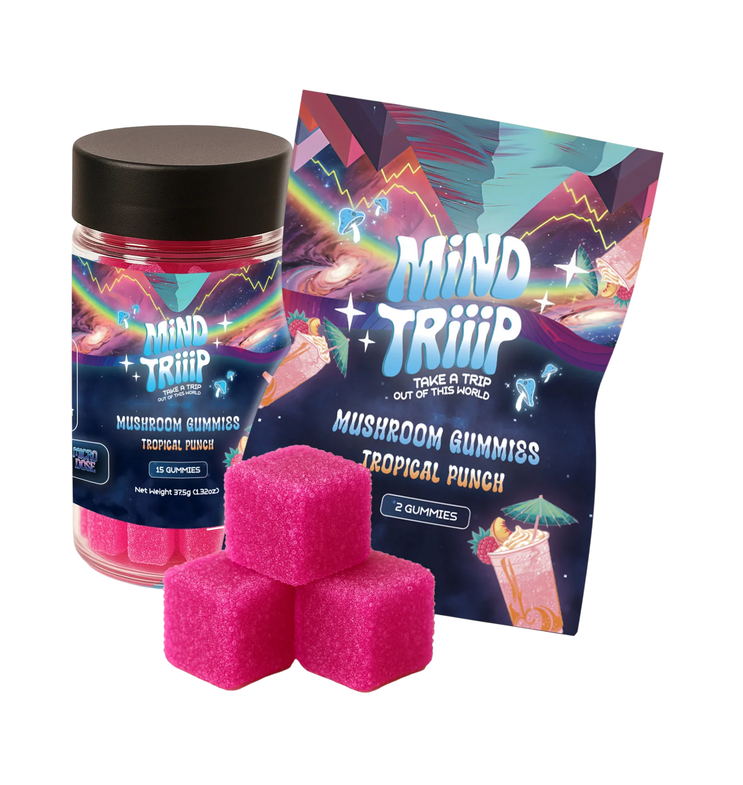 Mind Trip Mushroom Gummies – Tropical Punch