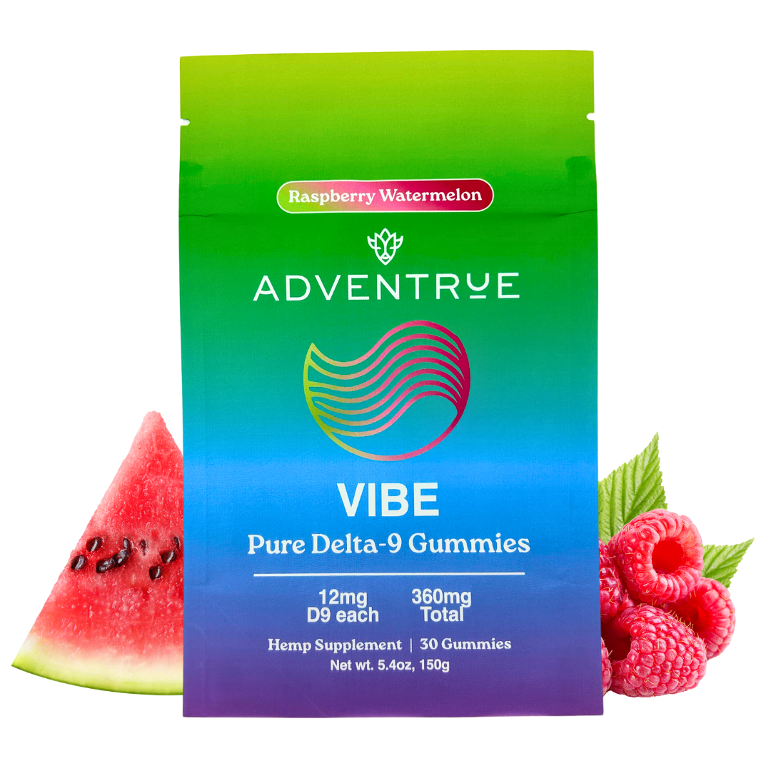 Vibe Delta-9 THC 12mg Gummies - Raspberry Watermelon