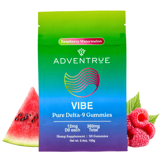 Vibe Delta-9 THC 12mg Gummies - Raspberry Watermelon