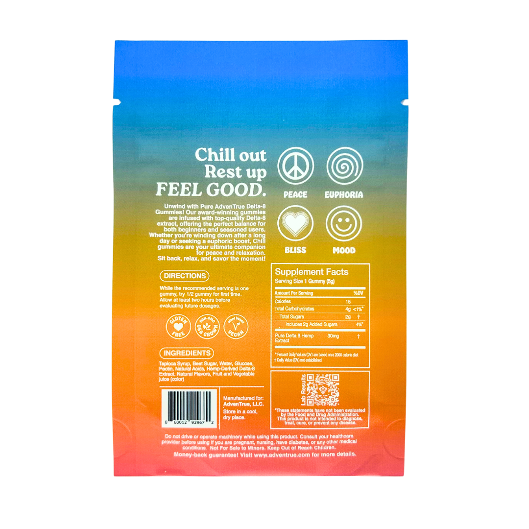 Chill Delta-8 THC - 30mg D8 Gummies - Sour Cherry